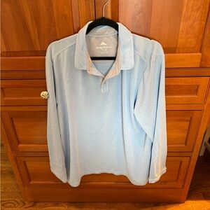 Tommy Bahama Light Blue Long Sleeve Polo Shirt
